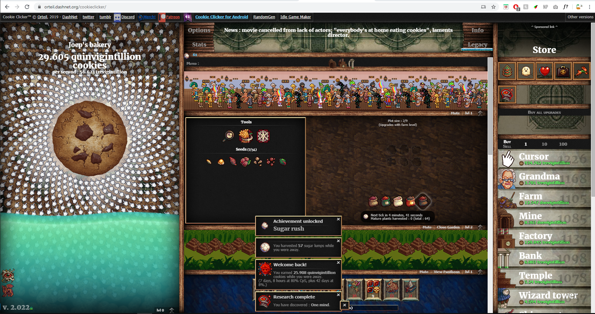 Cookie Clicker vergelijking